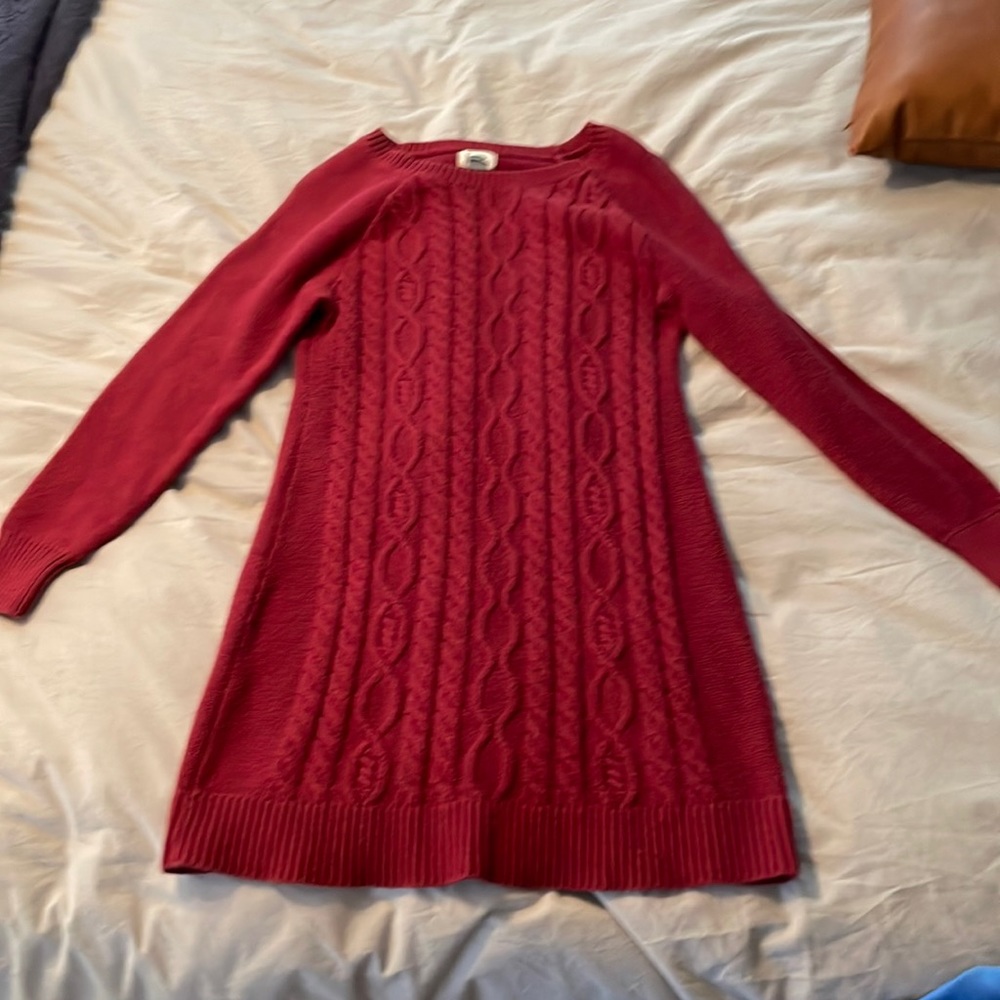 Old Navy red sweater dress